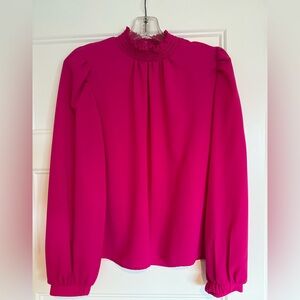 MELLODAY Fuchsia Long Sleeve Top